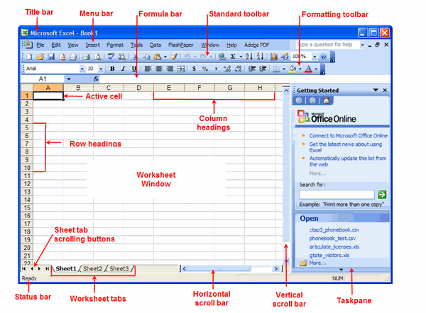 Lembar kerja Microsoft Excel 2003